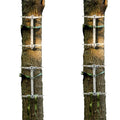 ONECHOI Climbing Sticks, 17” Lightweight Aluminium Hunting Climbing Sticks w/Silent Design, Tree Stand Sticks w/Pivoting V-Brackets & 20” Rope Aiders, Tree Steps for Deer Hunting Gear(4 Packs)