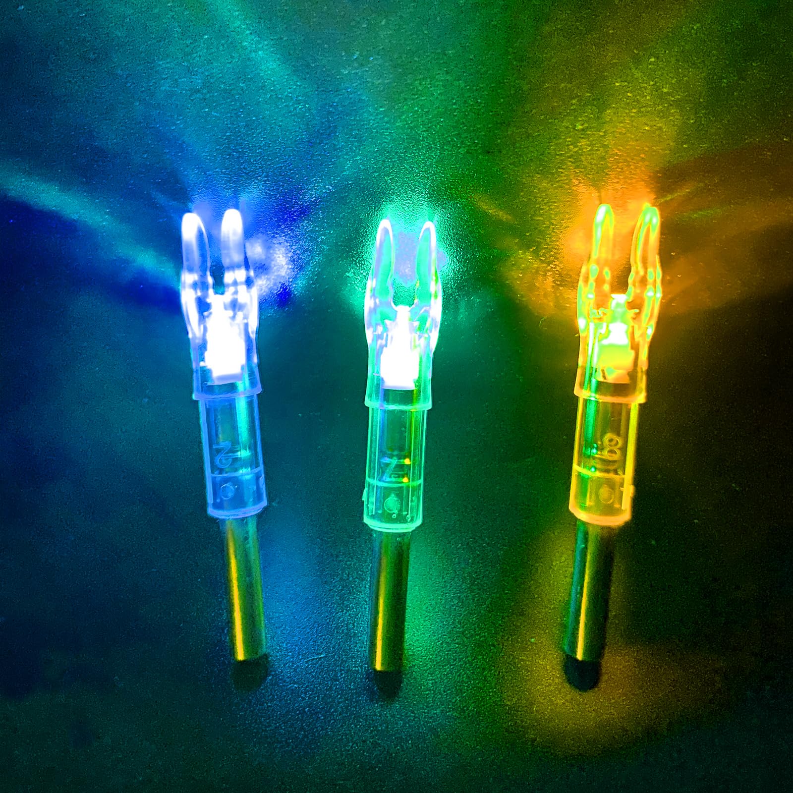 KEAUP 12-Pack or 6-Pack S Lighted Nocks for Arrows .244/6.2mm Lighted Arrow Nocks for Archery Hunting, Screwdriver Included