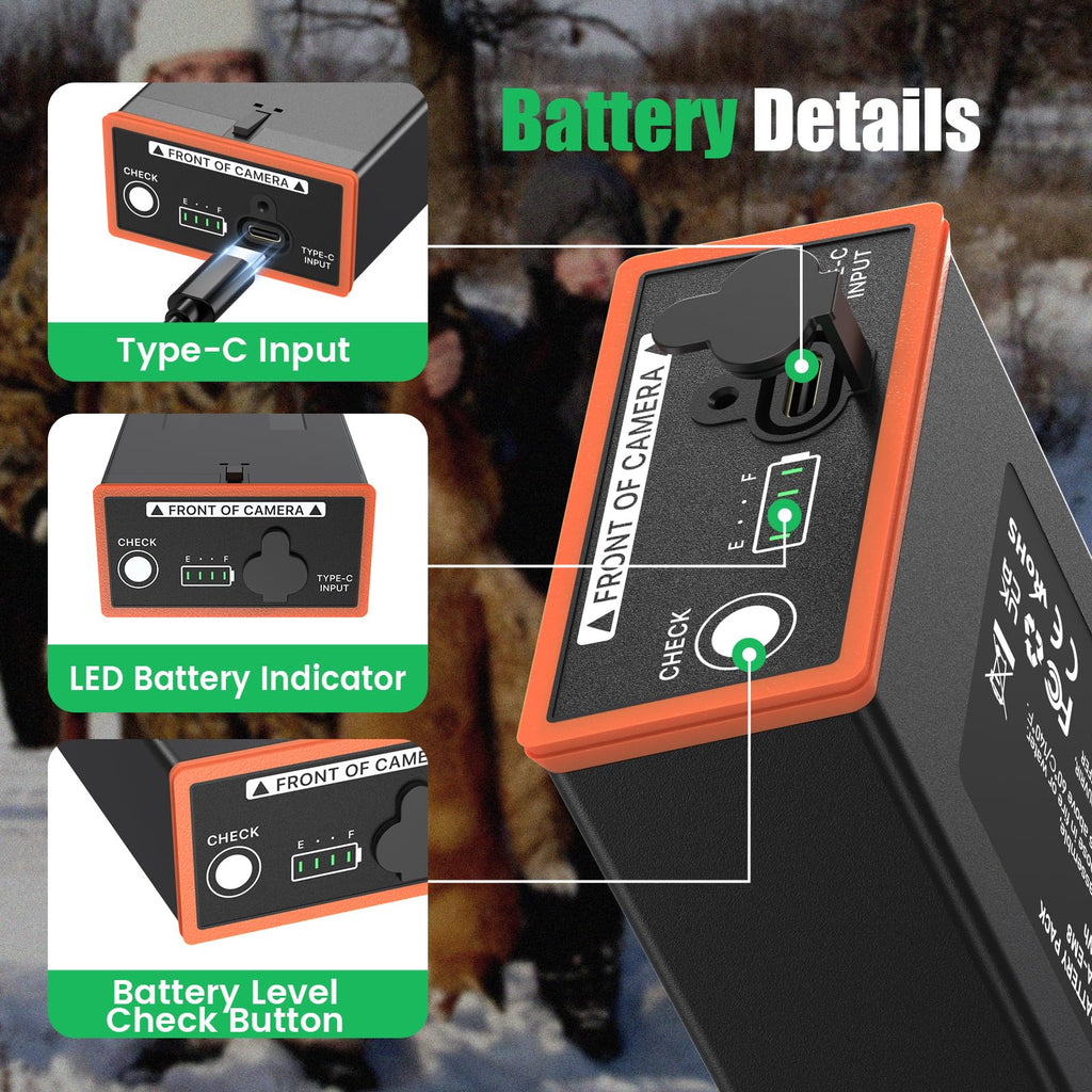 DCDG 2 Pack Battery Pack Compatible with Moultrie Edge Cellular Trail Camera 5000mAh Rechargeable Lithium-Ion Replacement Battery for Moultrie Edge Series Cameras