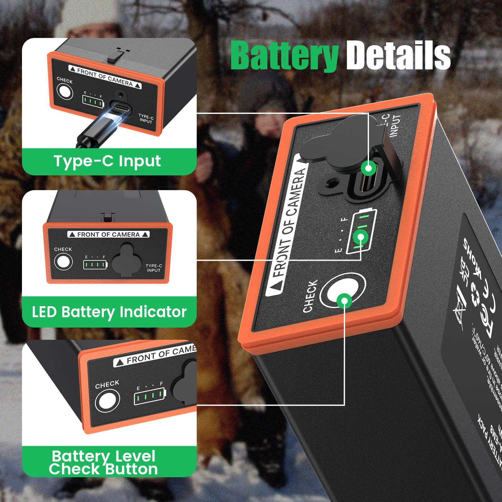 DCDG 2 Pack Battery Pack Compatible with Moultrie Edge Cellular Trail Camera 5000mAh Rechargeable Lithium-Ion Replacement Battery for Moultrie Edge Series Cameras