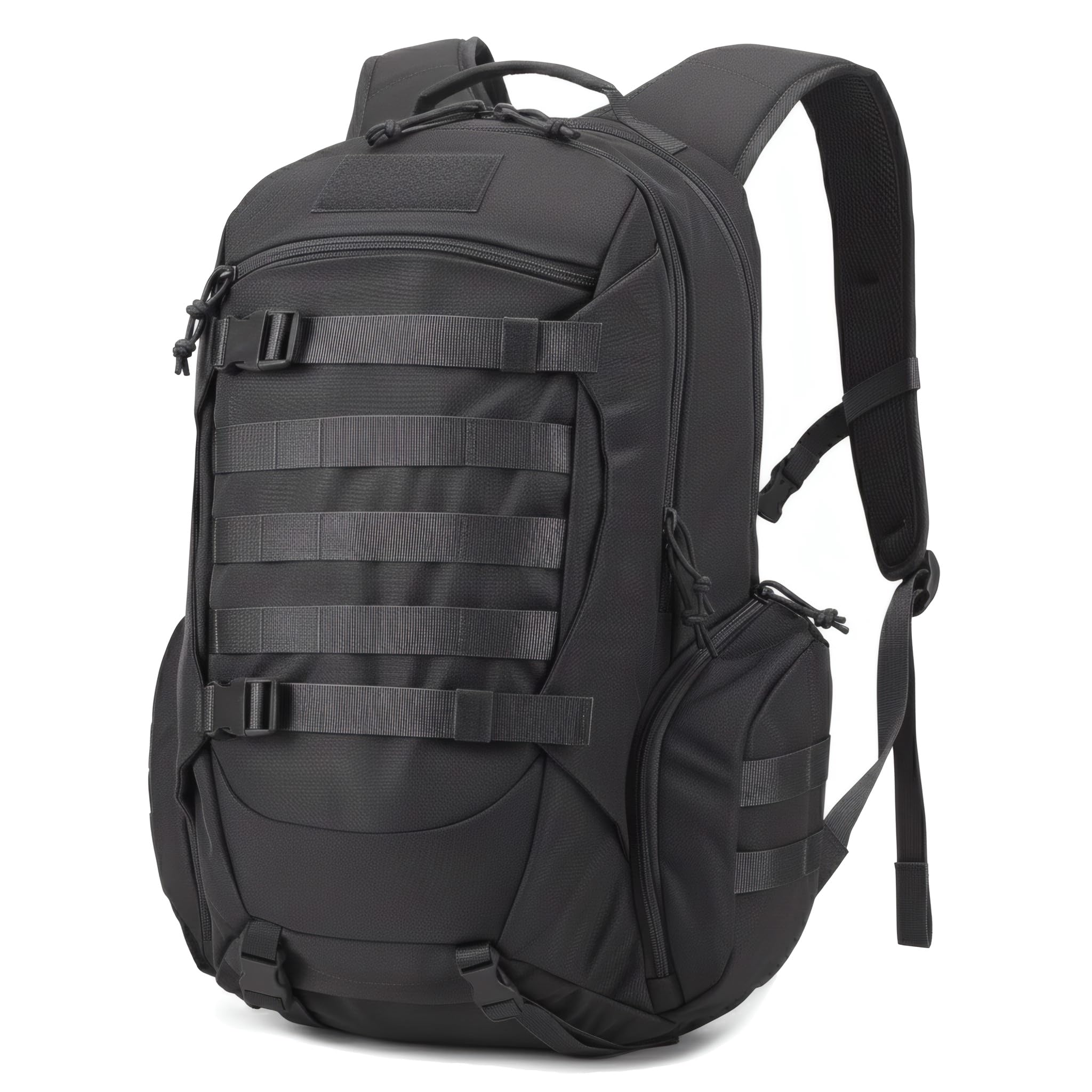 Fortune Edge 35L Tactical Backpack for Men, MOLLE Military Bug Out Bag, Waterproof Rucksack for Hiking with Hydration Port Black