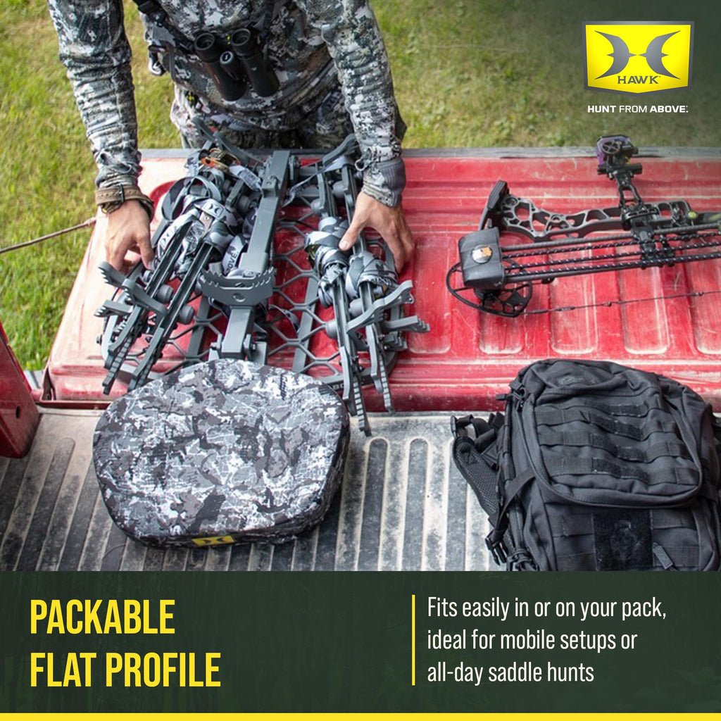 Hawk Helium Ultra Lite Hang-On Tree Stand with Low-Profile Frame and Memory Foam Seat