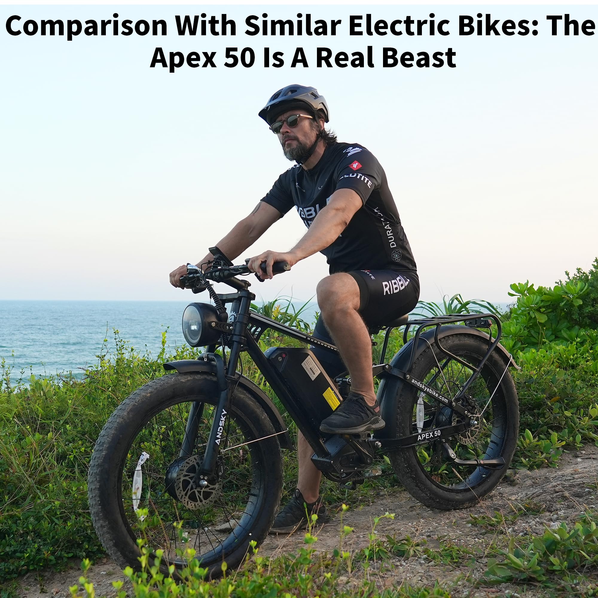 ANDSKY 9000W Peak Dual Motor Electric Bike for Adults, 52V/48V 26" Fat Tire Full Suspension, 40-47MPH & 110 Miles, Hydraulic Brakes, UL2849