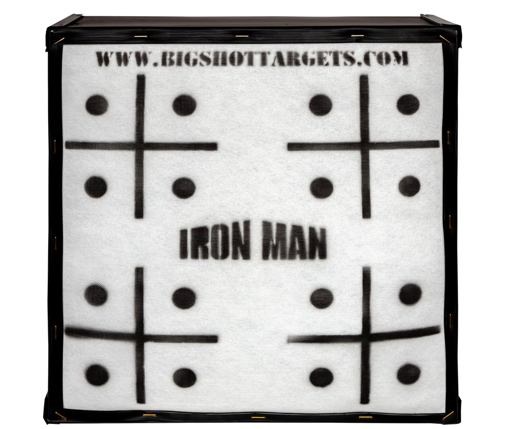 BIGshot Iron Man 30" Personal Range Archery Target - 475 FPS Rated - Easiest Arrow Removal - 85 lbs High Density Crossbow and Compound Bow Target