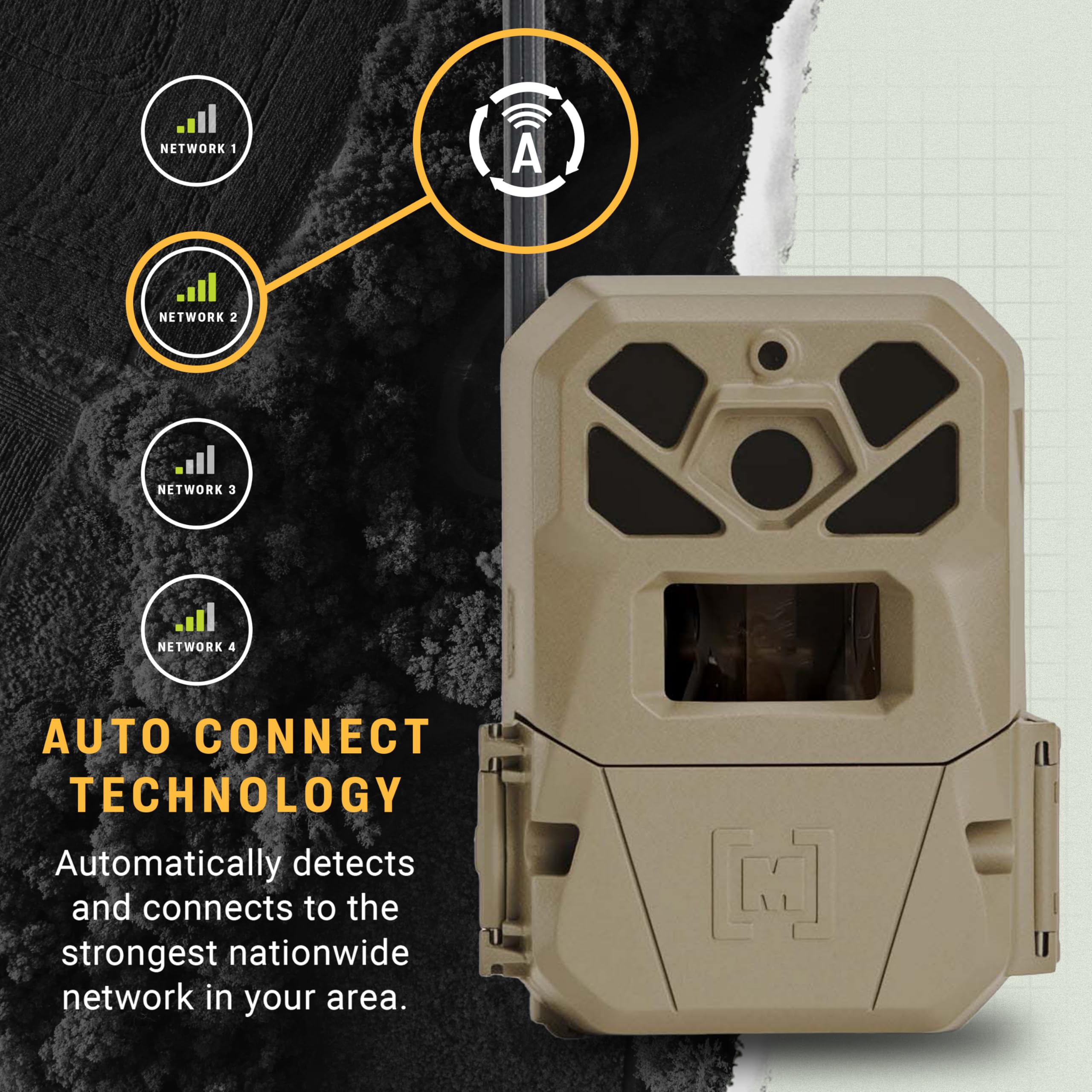 Moultrie Edge 2 Pro Cellular Trail Camera - Auto Connect Nationwide 4G LTE - On Demand 40MP Photo - 1440P Video with HD Audio - Ai False Trigger Elimination - 100 Ft Detection Range - No-Glow Flash