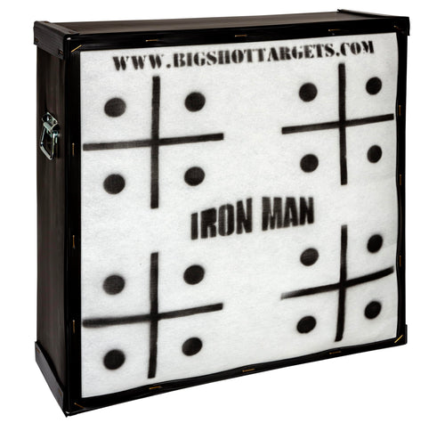 BIGshot Iron Man 30" Personal Range Archery Target - 475 FPS Rated - Easiest Arrow Removal - 85 lbs High Density Crossbow and Compound Bow Target