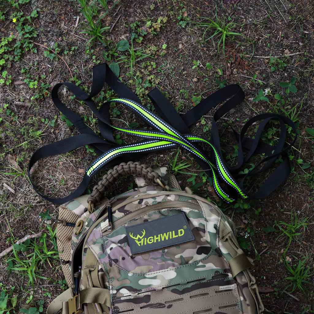 Highwild 3 Step Climbing Stick Aider for Hunting - Heavy Duty 600Lbs Strength Climbing Steps - Webbing Rope Ladder for Outdoor Climbing