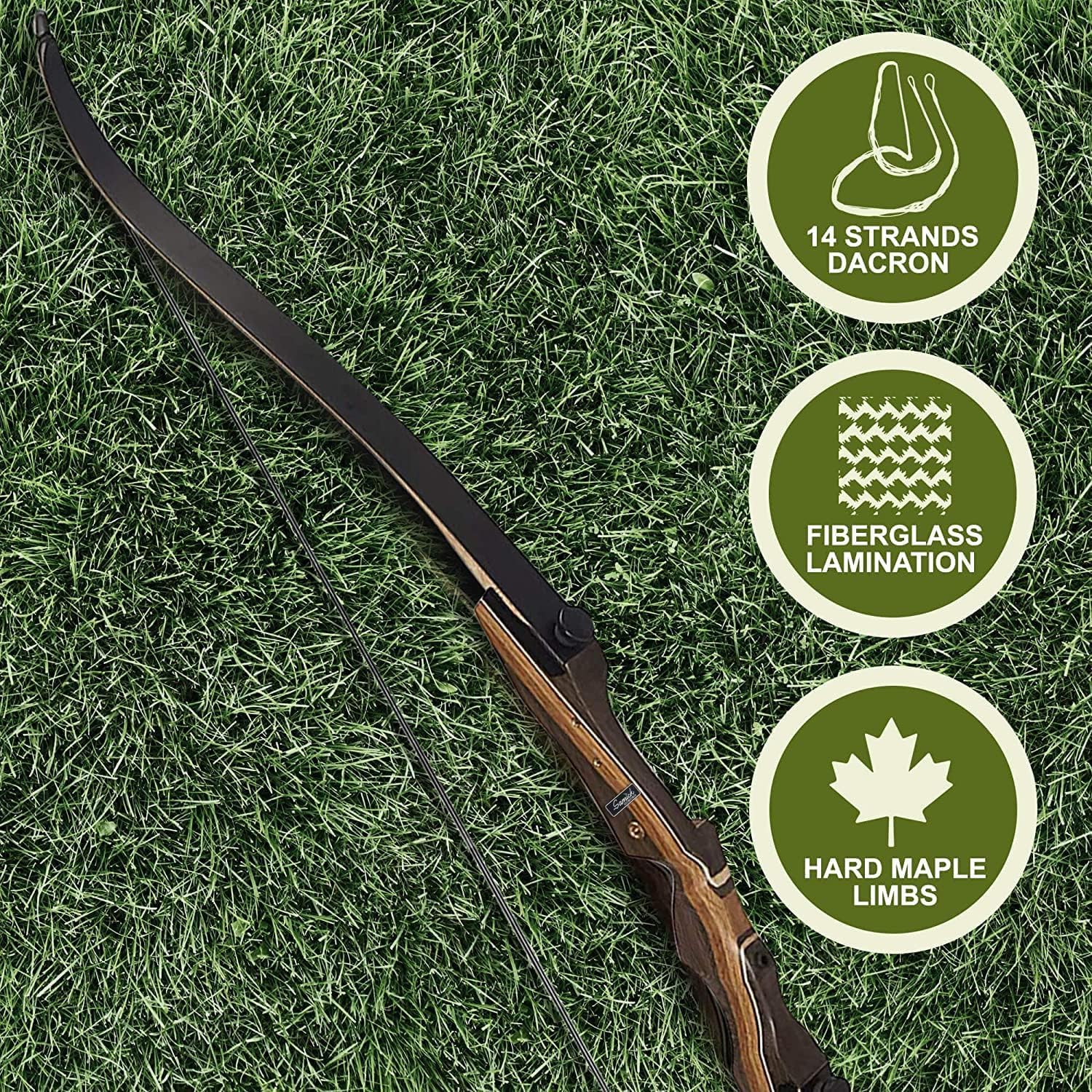 Samick Sage Archery Takedown Recurve Bow 62-inch - Right & Left Handed - 25-60lb - Archery Recurve Bows for Teens & Adults - Beginners to Advanced, Hunting & Target Practice