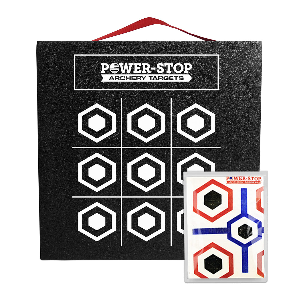 Power-Stop Archery Target - 24" Pro Series - Big Block Foam Target for Broadheads and Field Tips