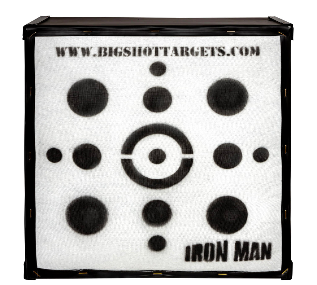 BIGshot Iron Man 30" Personal Range Archery Target - 475 FPS Rated - Easiest Arrow Removal - 85 lbs High Density Crossbow and Compound Bow Target